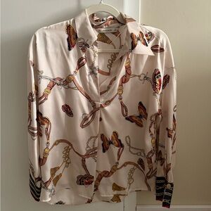 Zara button down blouse